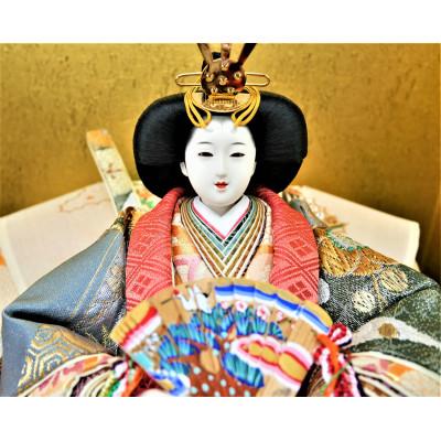 ふるさと納税 小野市 【勝虫】 雛人形　京九番親王「正絹袋帯」紗張台飾り　No.9-409