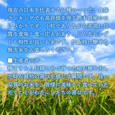 ふるさと納税 山鹿市 【令和5年産】熊本県産　無洗米　ひのひかり 15kg(5kg×3袋)(山鹿市)｜y-sf｜02