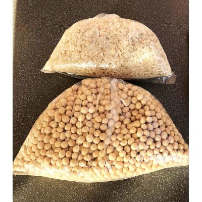 ふるさと納税 須賀川市 おうちでお味噌作りませんか?こうじ味噌手作りキット2kg用 天然塩&amp;国産大豆&amp;米麹使用