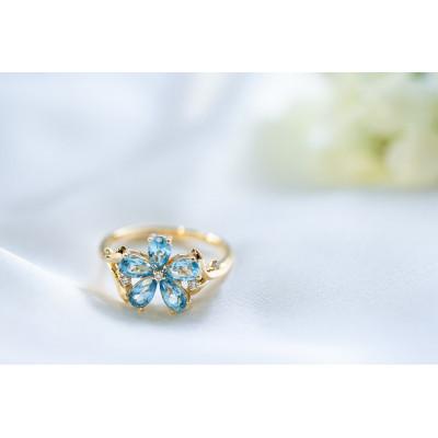 ふるさと納税 藤沢市 ブルースター blue star K10 トパーズ ダイヤモンド リング(11号)