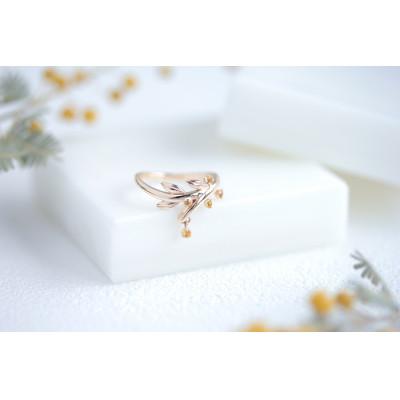 ふるさと納税 藤沢市 Mimosa K10 シトリン Pinky Ring(7号)