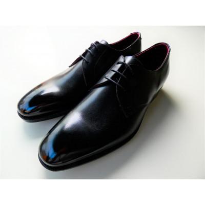 ふるさと納税 福岡市 革靴 3アイレットダービー(ハンドソーンウェルテッド製法/博多製造)23cm