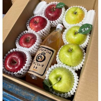 ふるさと納税 青森市 [2024年先行受付]サンふじ・王林 りんご100%ジュース詰め合わせ3kg