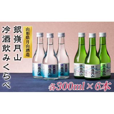 ふるさと納税 西川町 山形の地酒[銀嶺月山]冷酒飲みくらべセット2種類各300ml×3本 山形県 西川町