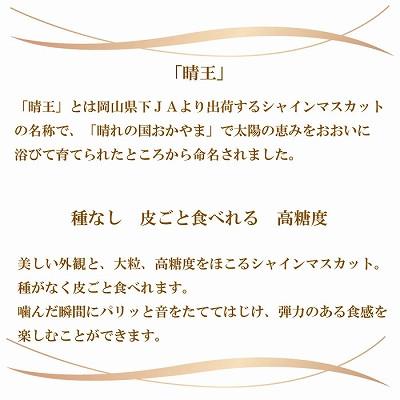 ふるさと納税 津山市 【2026年7月中旬より順次送りとどける】岡山県産 シャインマスカット 晴王 4kg(5房〜10房)