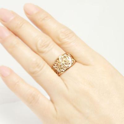 ⭐公式品⭐ ふるさと納税 甲府市 K18ピンクゴールド「薔薇のモチーフ」高級ダイヤリング 16号【RD-4217】 【TM4225333165】(154000円)