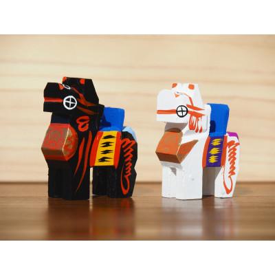 ふるさと納税 郡山市 【ふるさと納税】三春駒 セット 白黒 伝統工芸品
