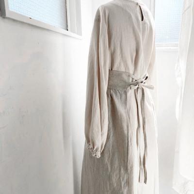 ふるさと納税 川越市 KIKONO Johanna mieli ギャザーエプロン 生成