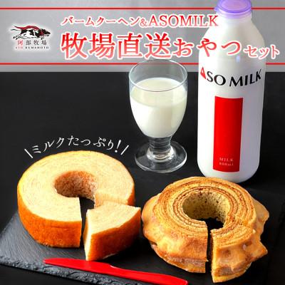 ふるさと納税 阿蘇市 阿蘇ミルクファクトリー発 MILKたっぷりバームクーヘン2種と牛乳のおやつセット