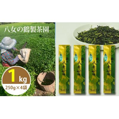 ふるさと納税 八女市 生産農家の自家用八女茶1kg(便利な小分け250g×4袋)