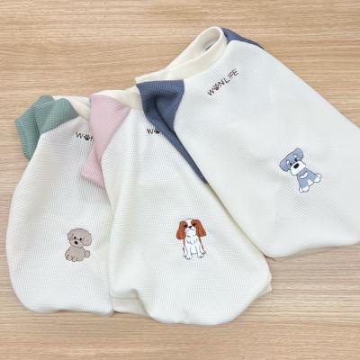 ふるさと納税 東大阪市 ツートンカラー半袖刺繍ウェア わんちゃんの名前の刺繍入り(犬の洋服)