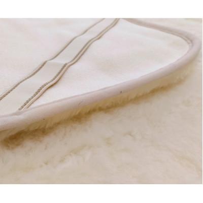 ふるさと納税 岸和田市 【クィーンサイズ】洗えるふわふわウールファー敷毛布 160×205cm アイボリー WH-320の画像