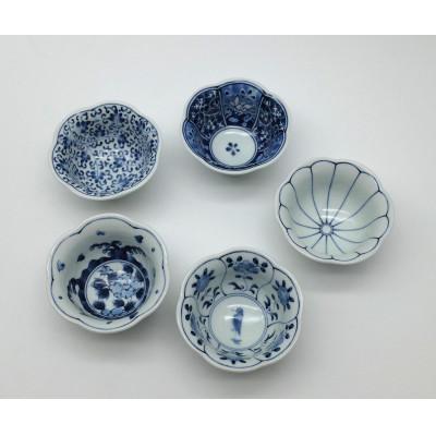 ふるさと納税 長崎県 【波佐見焼】φ9cmミニ小鉢5柄5個組 藍文様 31000