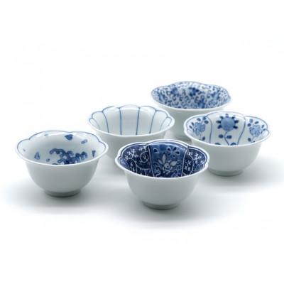 ふるさと納税 長崎県 【波佐見焼】φ9cmミニ小鉢5柄5個組 藍文様 31000