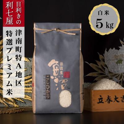 ふるさと納税 津南町 [令和8年産 新米予約] 特選!魚沼産コシヒカリ 白米5kg 魚沼地域津南町の美味しいお米