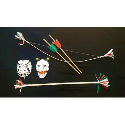 ふるさと納税 浜田市 石見神楽「神・鬼なりきりセット」(子供用玩具