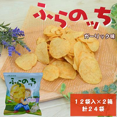 ふるさと納税 南富良野町 北海道ふらの産ポテトチップス ふらのっち[ガーリック味]12袋入り×2箱