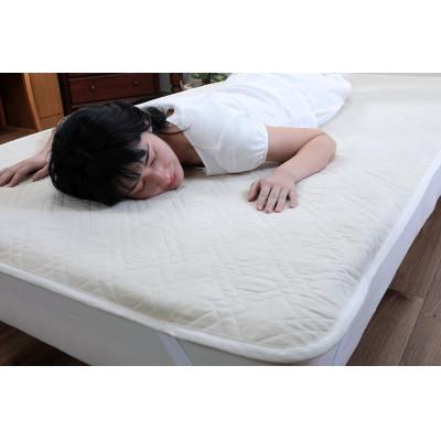 ふるさと納税 蒲郡市 [ムレずに朝まで快適]三河木綿い草染め綿わた敷きパッド ダブル_[G0452]