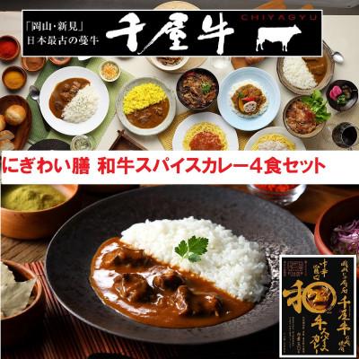 ふるさと納税 新見市 和牛スパイスカレー 4食セット