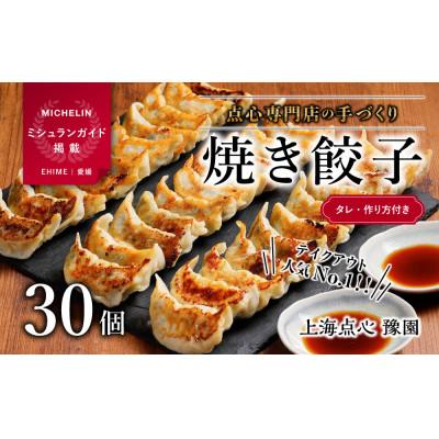 ふるさと納税 松山市 [ミシュラン愛媛2018掲載]点心専門店の手づくり焼き餃子30個(タレ・作り方付き)