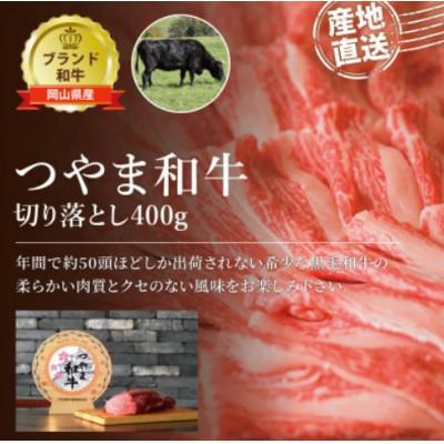 ふるさと納税 津山市 [岡山県産黒毛和牛]つやま和牛切り落とし400g