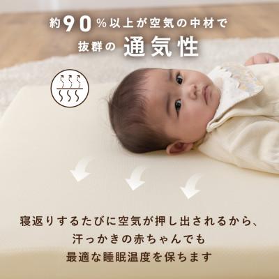 ふるさと納税 富士吉田市 【甲州羽毛ふとん】洗えるエアーマットレス二つ折り(ベビーサイズ)日本製　高通気　高反発　寝返り_1