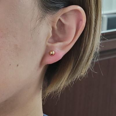 ふるさと納税 松山市 K10　イエローゴールド　丸玉　5.0mm　ピアス_2