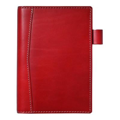 ふるさと納税 長浜市 本革A4サイズ30穴 ルーズリーフバインダー 18.5mmリング[ルージュ(赤色)]