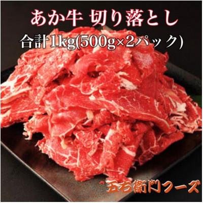 ふるさと納税 錦町 あか牛 切り落とし 1kg(500g×2パック)(錦町)