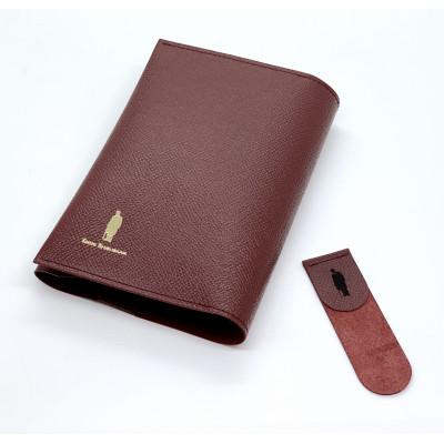 ふるさと納税 北区 渋沢栄一翁 レザーブックカバー&amp;しおりセット・ワイン