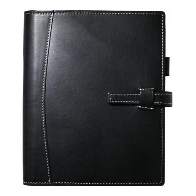 ふるさと納税 長浜市 本革システム手帳A5サイズ 19mmリング[ノワール(黒色)]