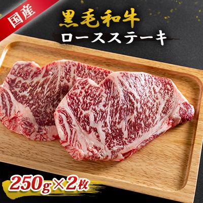ふるさと納税 結城市 国産黒毛和牛ロースステーキ250g×2枚