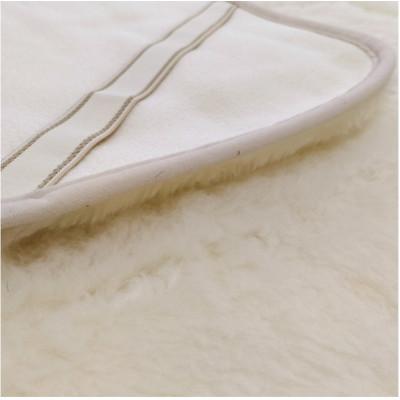 ふるさと納税 和泉市 【キングサイズ】洗えるふわふわウールファー敷毛布 180×205cm アイボリー WH-360の画像