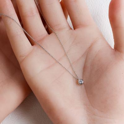 【早い者勝ち】 ふるさと納税 大津市 プラチナ900　0.2ct ラボグロウン ダイヤモンドネックレス　ふくりん留め　サステナブルな暮らし 【JSB3072900122】(112000円)