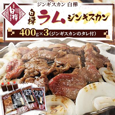 ふるさと納税 帯広市 白樺ラムジンギスカン(400g×3 つけタレ90g×3)