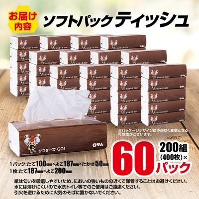 1枚のティッシュ ふるさと納税 太田市 群馬クレインサンダーズ応援ソフトパック