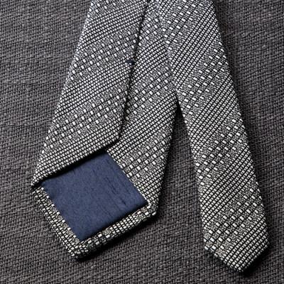 ふるさと納税 与謝野町 【手織りネクタイ】ホワイトグレー 丹後ジャ