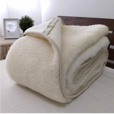 ふるさと納税 和泉市 【クィーンサイズ】洗える贅沢プレミアムウールファー敷毛布 160×205cm PWH-320の画像