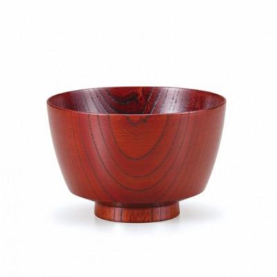 ふるさと納税 加賀市 山中塗 欅3.7胴張汁椀 赤摺