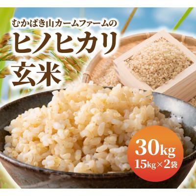 ふるさと納税 延岡市 むかばき山カームファームのヒノヒカリ (玄米) 30kg 