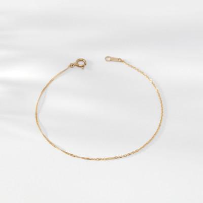 ふるさと納税 大津市 [K10イエローゴールド スクリューチェーンブレスレット]17cm 柔らかな印象 上品アクセサリー