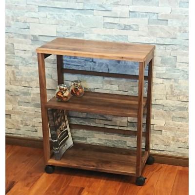 ふるさと納税 大川市 テーブルワゴン キャスター付き ウォールナット無垢材