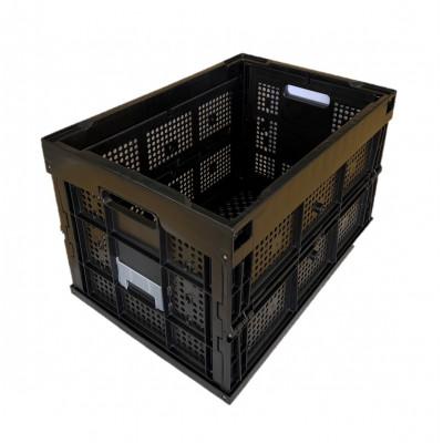 ふるさと納税 潮来市 松本産業 折りたたみコンテナ 50L ブラック 網目 収納 (50ABL)