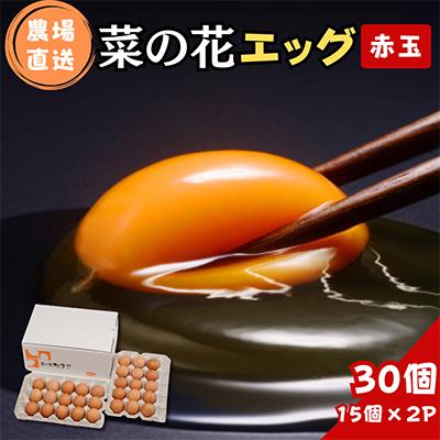 ふるさと納税 君津市 菜の花エッグ 赤玉 30個 (15個入り×2パック)