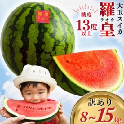 ふるさと納税 島原市 [2027年5月より順次発送]訳あり 大玉スイカ〜羅皇(ラオウ)〜1玉(8.0〜15.0kg程度)
