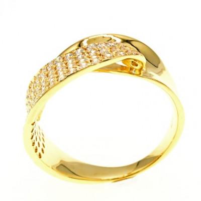 ふるさと納税 笛吹市 K18 パヴェダイヤモンド デザインリング 0.7CT