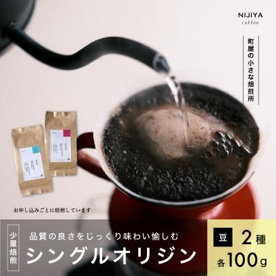 ふるさと納税 村上市 高品質シングルオリジンコーヒー飲み比べ2種(各100g) [ 豆 ]厳選スペシャルティコーヒー