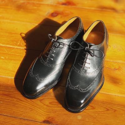 ふるさと納税 美祢市 靴職人が作る オーダーメイドの革靴 (ブラック/ブラウン)