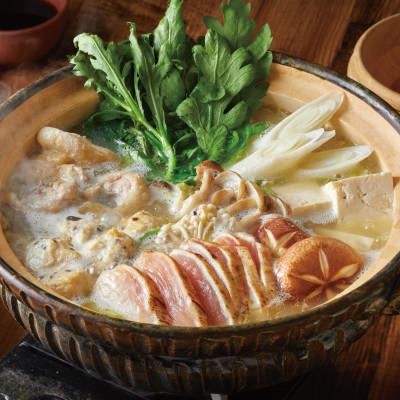 ふるさと納税 中間市 ぶどうの樹の平飼い鶏の濃厚白濁スープ 博多水炊き[4〜5人前](中間市)