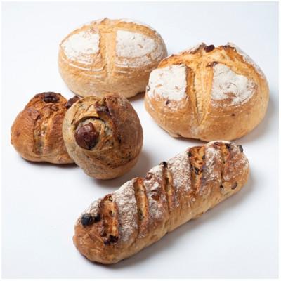 ふるさと納税 鹿追町 とかち産ライ麦全粒粉ブレンド・パンドカンパーニュセット(5種各1個) 北海道十勝産 パン